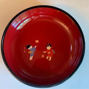 Beautiful Japanese Lacquerware Confectionary Kashiki/Kashiwan Bowl
